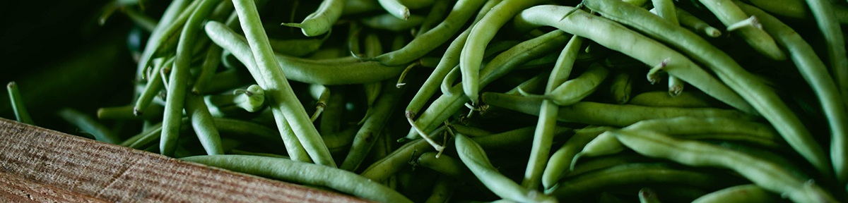 Green beans in basket